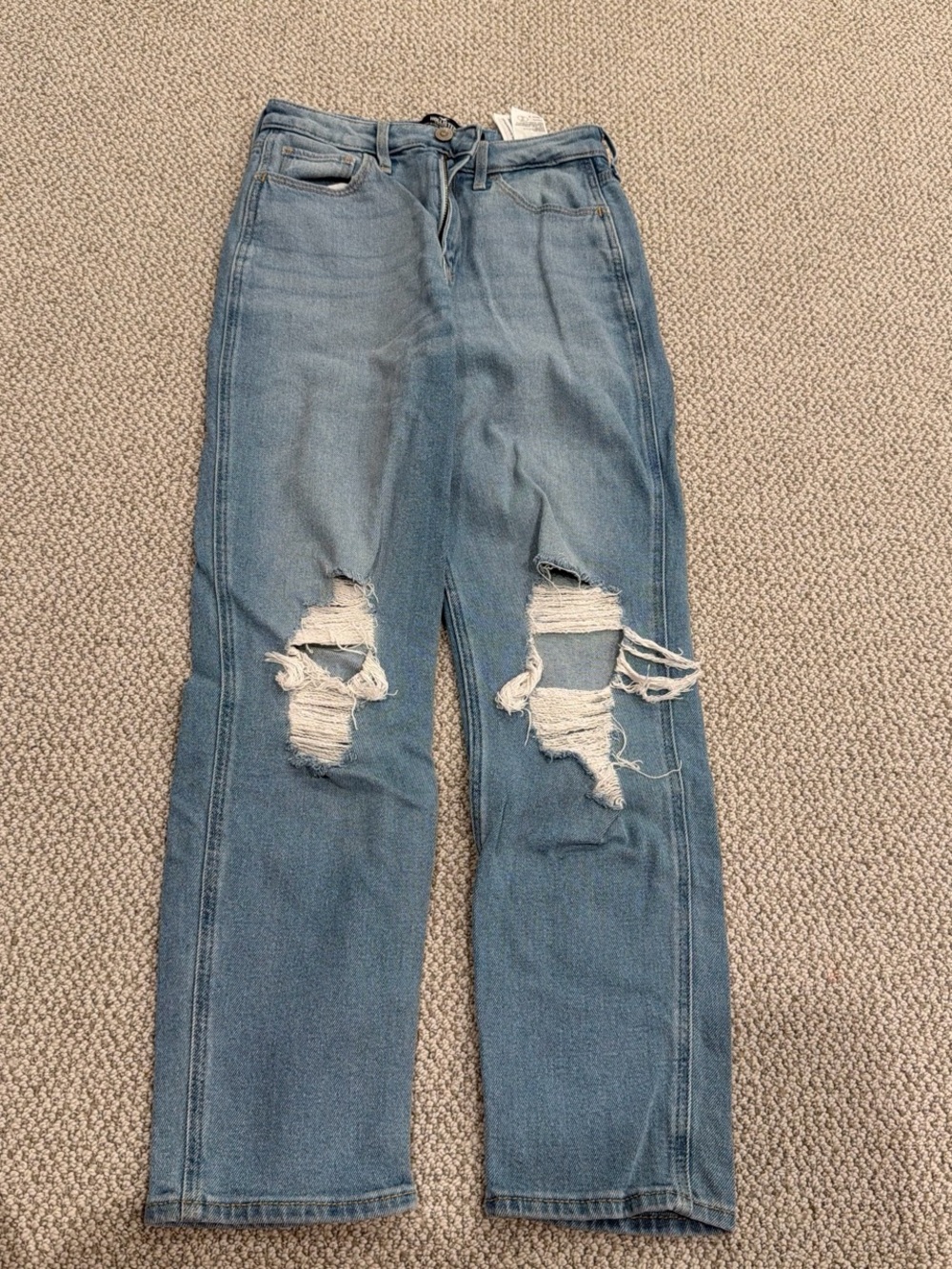 Hollister Light Blue Distressed Ripped Jeans